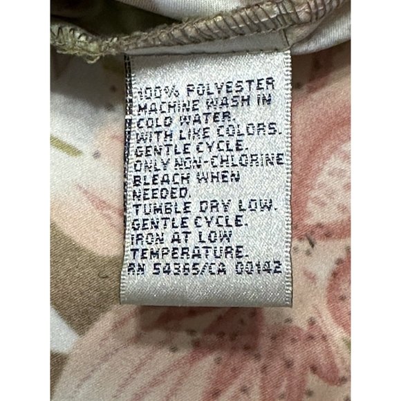 Allison‎ Daley Button up Jacket Green Tropical Tiger Lilly Floral Pockets 22W - Picture 5 of 6